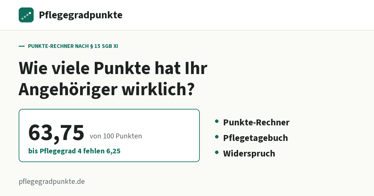 Pflegegradpunkte screenshot 1